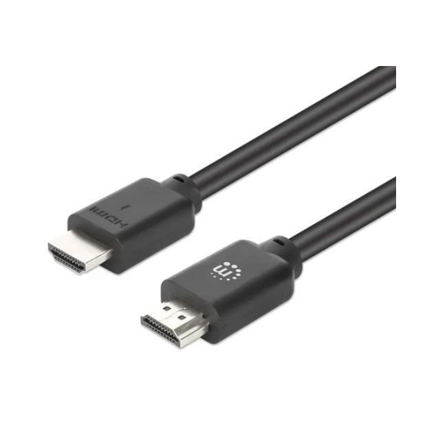 Cable Manhattan HDMI 3m 4K 60Hz 3D con Ethernet Contactos Chapados en Oro Doble Apantallamiento