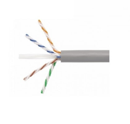 Bobina Panduit de Cable Utp Cat6 Uso Interno 305m de Cobre Netkey Gris Claro (24 awg) 1000MBPS Riser (CMR) de 4 Pares