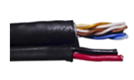BOBINA SAXXON -OUTP5ECCAEXT2E POWER OUTDOOR CABLE UTP CCA CATEGORIA 5E COLOR NEGRO EXTERIOR 305 MTS 2 CABLES DE ENERGIA