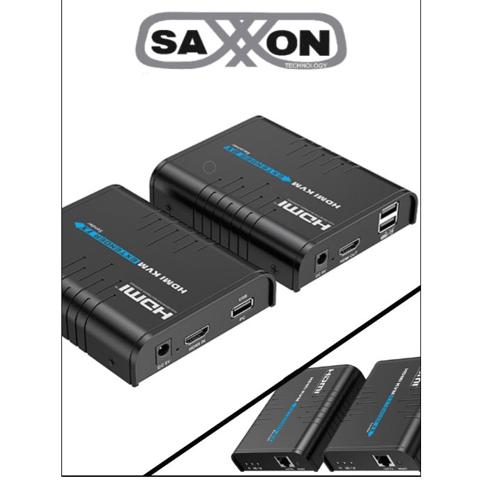 KIT EXTENSOR SAXXON HDMI KVM 120M VIA CAT5E/CAT6 SOBRE IP/ PUNTO A PUNTO/ RESOLUCION 1080P/ 30 HZ / 2 PUERTOS USB 2.0 /LKV373KVM