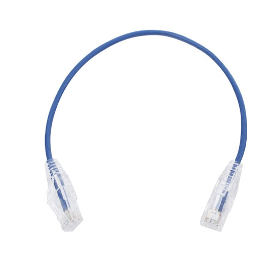 Cable LinkedPRO LP-UT6-030-BU28 azul de parcheo slim UTP cat6 30 cm diametro reducido 28 AWG