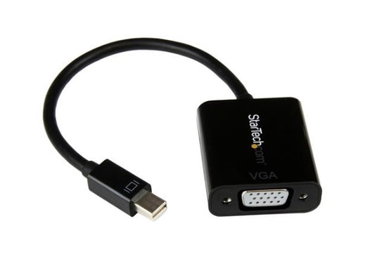 Adaptador Startech Mini DisplayPort a VGA - Vídeo 1080p (1920x1200) - con Certificacion VESA - mDP o Thunderbolt 1/2 Mac/PC a Monitor VGA - Dongle mDP 1.2 a VGA - Reemplazado Modelo MDP2VGA2