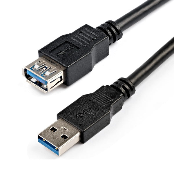 Cable StarTech USB 3.0 de 2M Negro Extensor Alargador USB-A Macho a Hembra