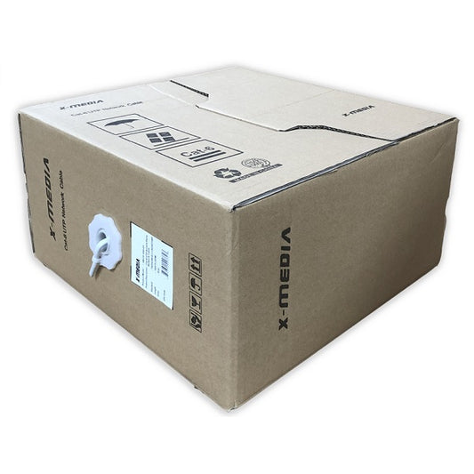 Bobina UTP X-Media XM-C6BC-1KGY Cat. 6 de 305 metros 24AWG de cobre color gris EIA/TIA ETL Verified