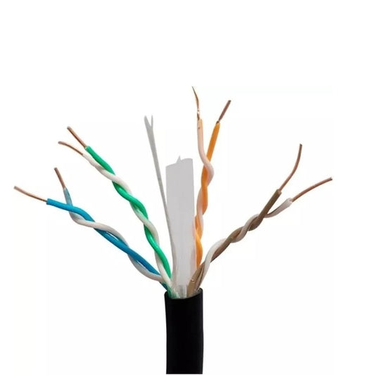 Bobina UTP X-Media XM-C6OD-1KBK Cat. 6 305 metros para exterior 24AWG CCA color negro