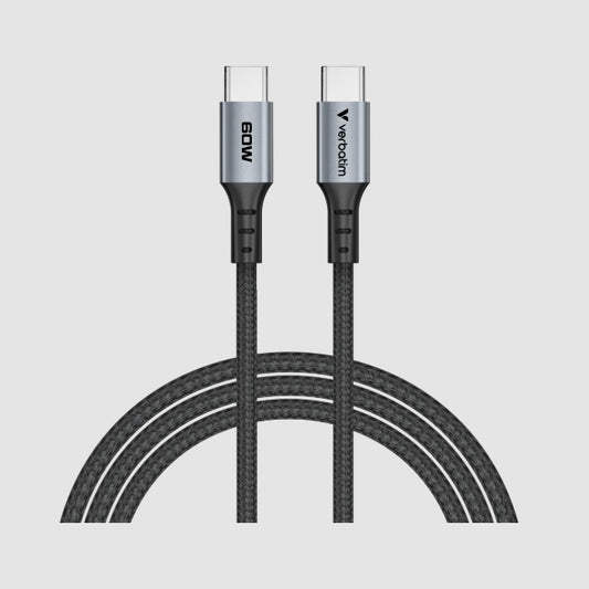 Cable de sincronizacion Verbatim carga USB-C 60W modelo VB31845 color Negro de 120 cm