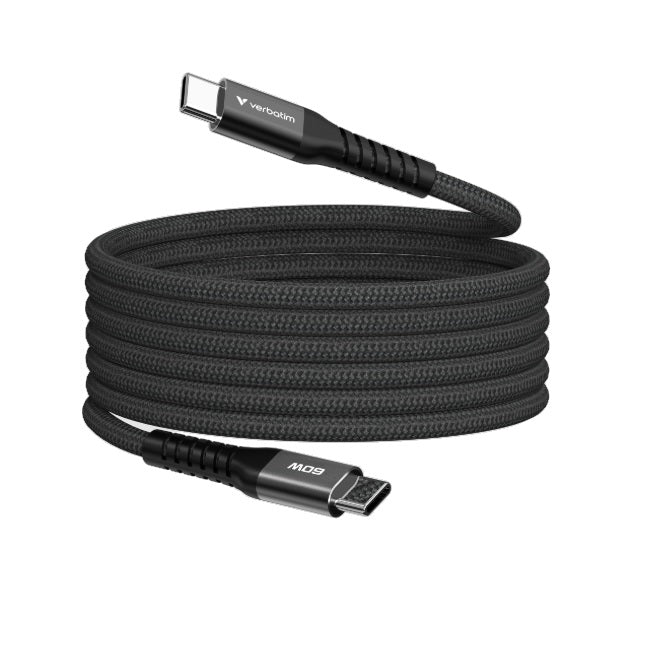 Cable magnetico Verbatim carga USB-C 60W modelo VB31859 color Negro de 120 cm