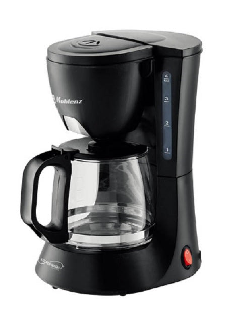Cafetera Koblenz CKM-204N capacidad 4 tazas filtro permanente lavable función anti-goteo color negro 600W