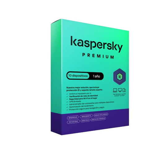 KASPERSKY PREMIUM 10 DISPOSITIVOS 1 AÑO