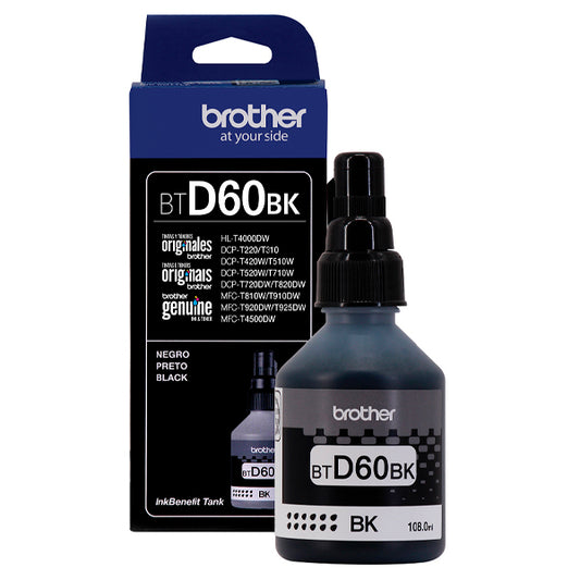 Tinta Brother BTD60BK negro bote base de agua Inkbenefit tank T220 T520W T720DW T920DW (6 500 PAG)