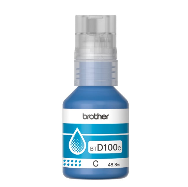 Tinta Brother BTD100C cian bote para Inkbenefit tank T230 T530DW T730DW T930DW (5 000 paginas)