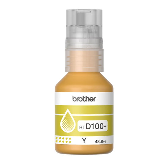 Tinta Brother BTD100Y amarillo bote para Inkbenefit tank T230 T530DW T730DW T930DW (5 000 paginas)