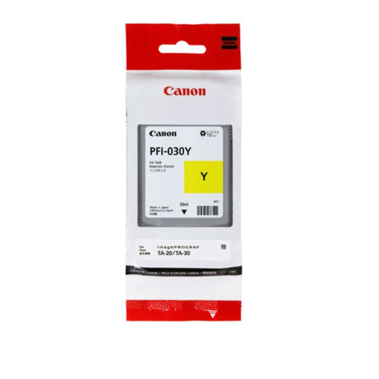 TINTA CANON PFI-030Y 3492C001AA AMARILLO IMAGEPROGRAF TA-20/TA-30 (55 ML)