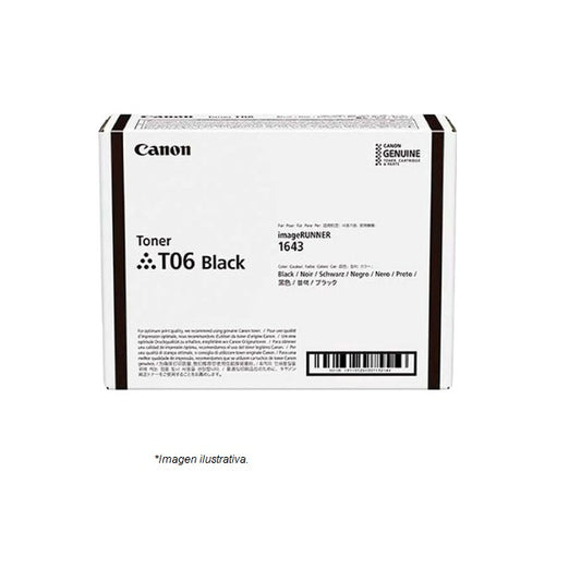 Toner Canon T06BK 3526C001AA negro para Imagerunner 1643i / 1643iF (20 500 paginas)