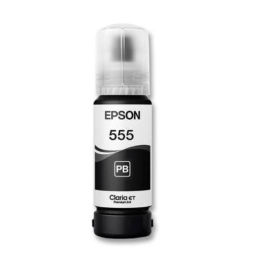 Tinta Epson 555 T555120-AL negro Dye fotografico bote Ecotank L8180 / L8160 (7300 paginas)