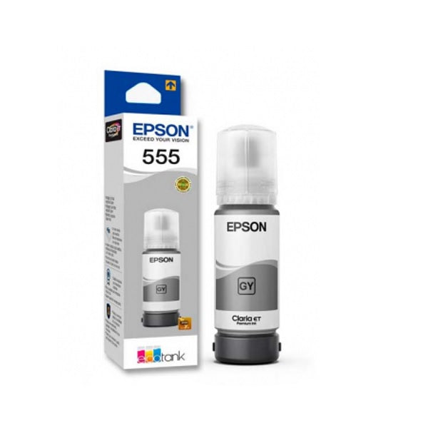 Tinta Epson 555 T555520-AL gris bote 70ml L8180/L8160 7,300 paginas