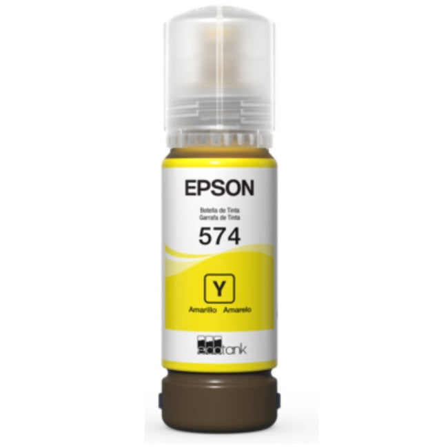 Tinta Epson 574 T574420-AL amarillo bote EcoTank L8050 65ml (7 300 pag)