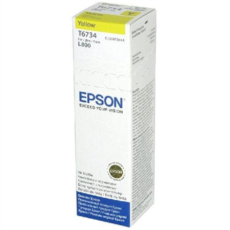 Tinta Epson 673 T673420-AL amarillo bote 70ml L805/L810/L800/L850/L1800 6,500 paginas