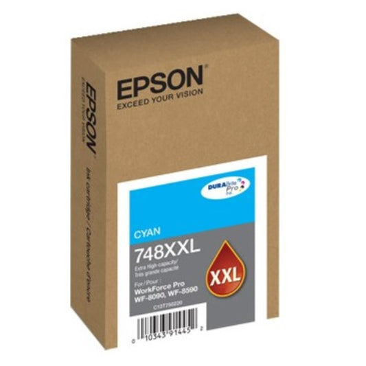 TINTA EPSON 748XXL T748XXL220-AL CYAN DURABRITE WF-6090/WF-6590 (7 000 PAG)