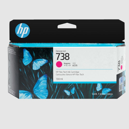 Tinta HP LF 738 498N6A Magenta DesignJet T850 / T950 130ML