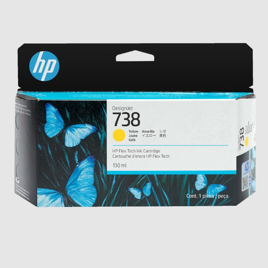Tinta HP LF 738 498N7A Amarillo DesignJet T850 / T950 130ML