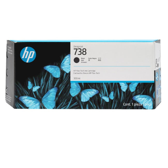 Tinta HP LF 738 498N8A Negro DesignJet T850 / T950 300ML