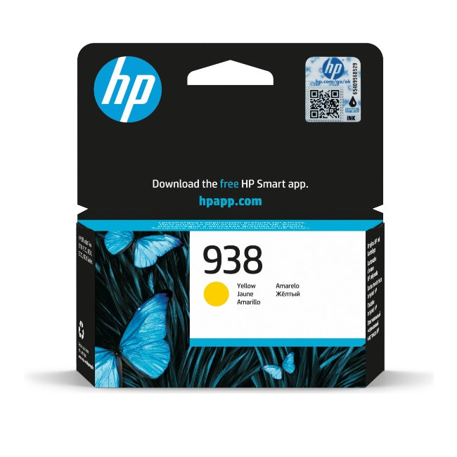 Tinta HP 938 4S6X7PL Amarillo para OfficeJet Pro 9720 / 9730 (800 Páginas)