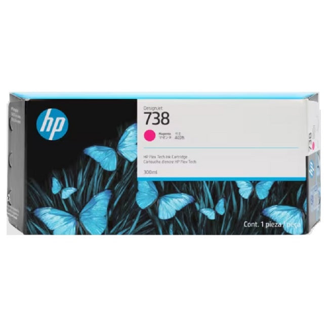 Tinta HP LF 738 676M7A Magenta DesignJet T850 / T950 300ML