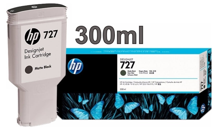 Tinta HP LF 727 C1Q12A NEGRO MATE HP DesignJet T1500/T1530/T920/T930/T1500/T920/T930/T2530/T2530/T2500/T2500 300 ML