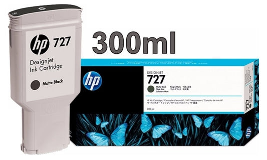 Tinta HP LF 727 C1Q12A NEGRO MATE HP DesignJet T1500/T1530/T920/T930/T1500/T920/T930/T2530/T2530/T2500/T2500 300 ML