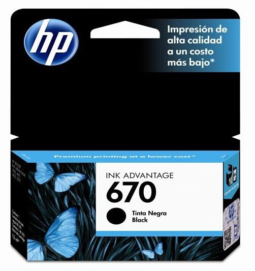 TINTA HP 670 CZ113AL NEGRO DESKJET 3525/4615/4625/5525 (250 PAG)