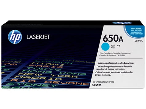 TONER HP 650A CE271A CYAN LASERJET M750DN/CP5525 (15 000 PAG)