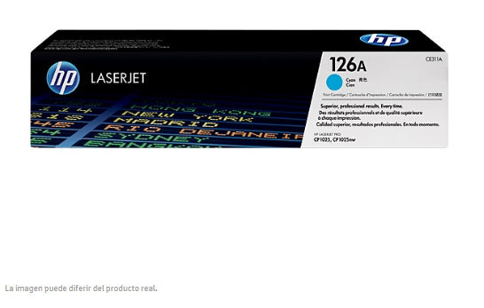 TONER HP 126A CE311A CYAN LASERJET CP1025 /M175NW (1 000 PAG)