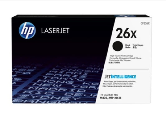 TONER HP 26X CF226X NEGRO LASERJET PRO M402/M426 ALTO RENDIMIENTO (9 000PAG)
