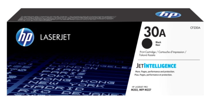 TONER HP 30A CF230A NEGRO LASERJET PRO M203dn/M203dw/M227fdw/M227sdn (1 600 PAG)