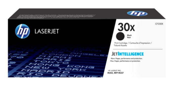 TONER HP 30X CF230X NEGRO LASERJET PRO M203dn/M203dw/M227fdw/M227sdn (3 500 PAG)