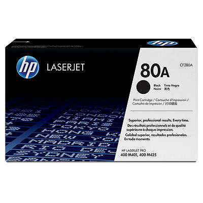 TONER HP 80A CF280A NEGRO LASERJET PRO M401/M425 (2 700 PAG)
