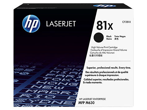 TONER HP 81X CF281X NEGRO LASERJET PRO M630z/M630f/M630h (25 000 PAG)