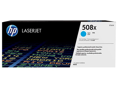 TONER HP 508X CF361X CYAN LASERJET M553dn/M577dn ALTO RENDIMIENTO ( 9 500 PAG)