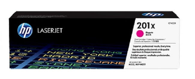 Tóner HP 201X CF403X Magenta LaserJet Pro M252dw/M277dw Alto Rendimiento (2 300 Pág)