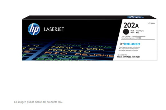 TONER HP 202A CF500A NEGRO LASERJET PRO M254dw/M281fdw (1 400 PAG)