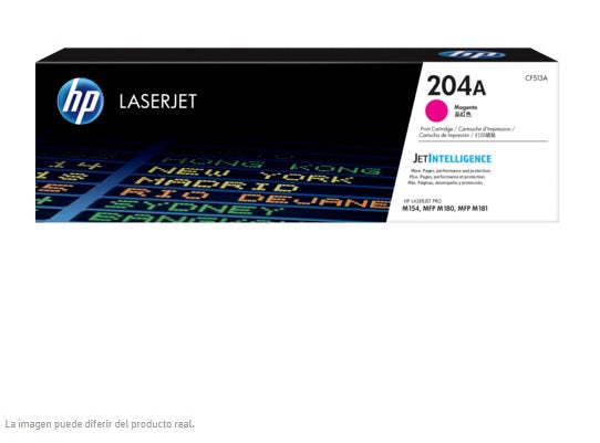 TONER HP 204A CF513A MAGENTA HP LASERJET PRO M154/MFP-M180 (900 PAG)