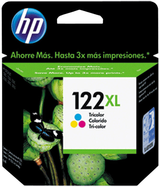 TINTA HP 122 XL CH564HL TRICOLOR DESKJET 1000/2000/2050/3050 ALTO RENDIMIENTO (330 PAG)