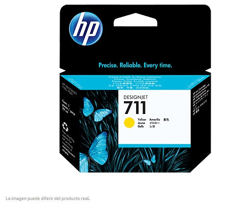 TINTA HP LF 711 CZ132A AMARILLO DESIGNJET T120 T520 29ML