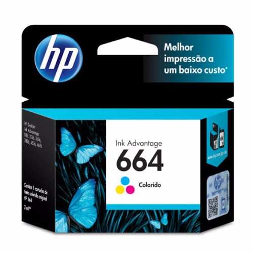 TINTA HP 664 F6V28AL TRICOLOR DESKJET 1115/3835/2135/3635 (100 PAG)