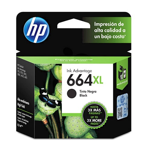 TINTA HP 664 XL F6V31AL NEGRO DESKJET 1115/3835/2135/3635 ALTO RENDIMIENTO (330 PAG)