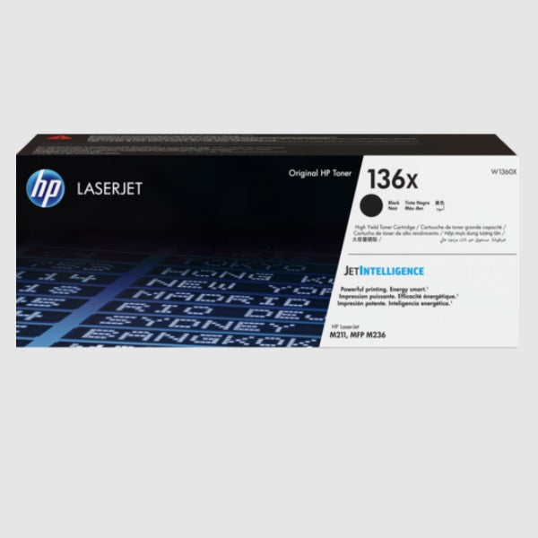 TONER HP 136X W1360X NEGRO LASERJET M236SDW ALTO RENDIMIENTO (2600 PAG)