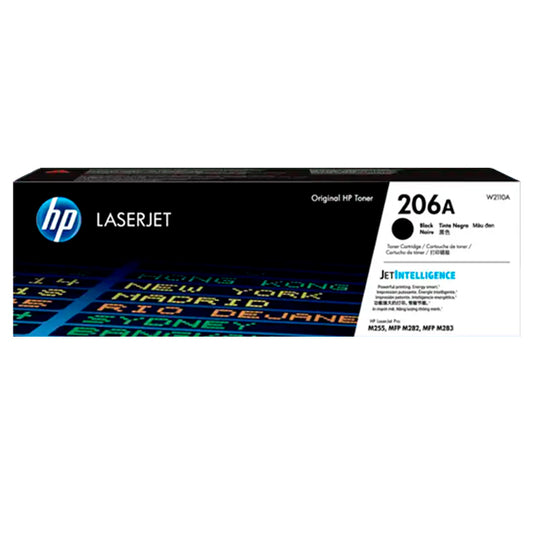 TONER HP 206A W2110A NEGRO LASERJET PRO M255DW / M283FDW (1350 PAG)