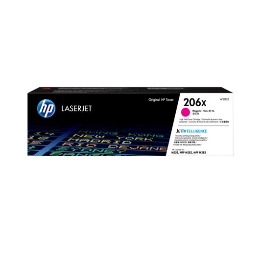 TONER HP 206X W2113X MAGENTA LASERJET PRO M255DW/ M283FDW (2450PAG)