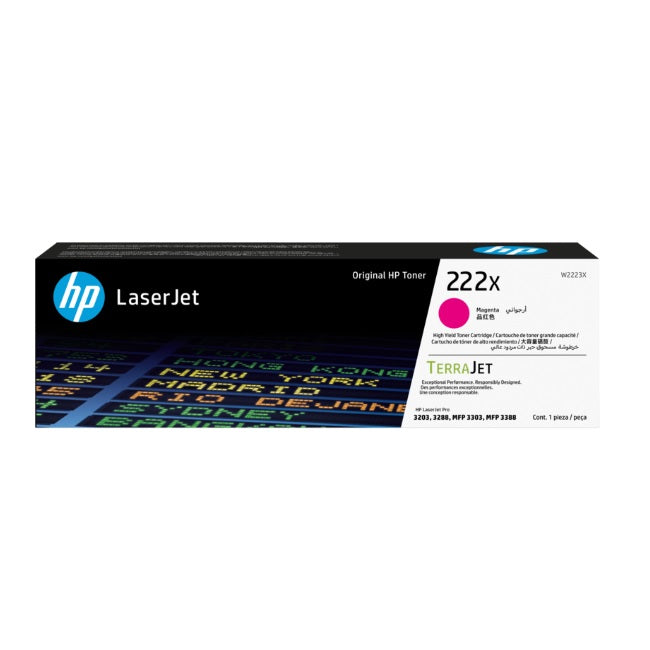Toner HP 222X W2223X magenta para Laserjet Pro MFP 3303 / MFP 3388 (2 500 paginas)